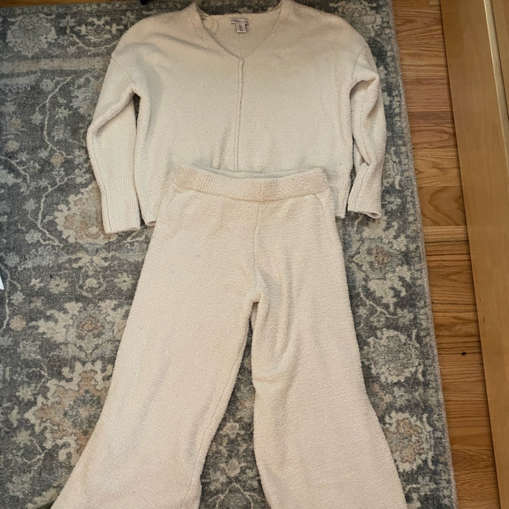 Super soft fuzzy sweater set
